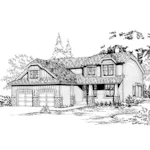 Casual Country Style Two-Story House With Hip Roof