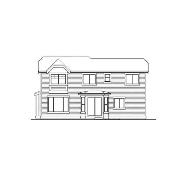 Modern House Plan Rear Elevation - Seaton Country Home 071D-0053 - Shop House Plans and More