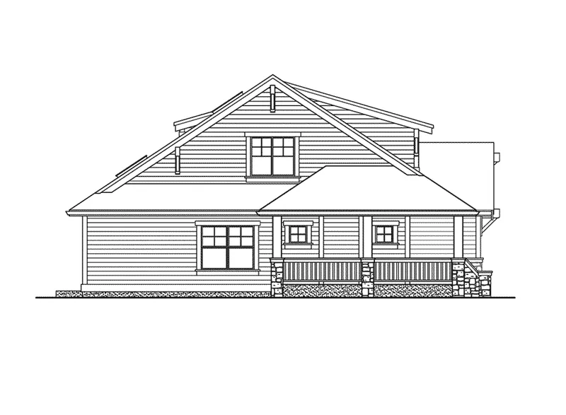 Modern House Plan Left Elevation - Olinda Park Bungalow Home 071D-0054 - Shop House Plans and More