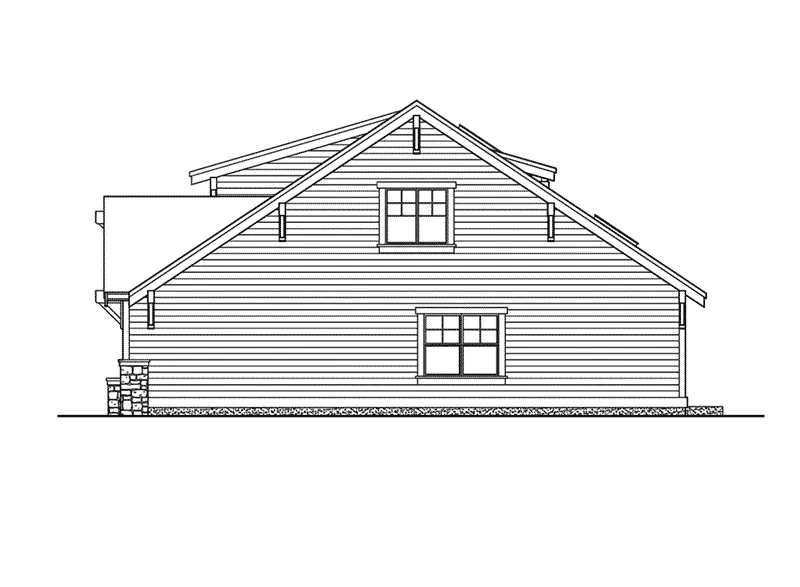 Country House Plan Right Elevation - Olinda Park Bungalow Home 071D-0054 - Shop House Plans and More