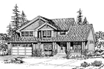Traditional House Plan Front Image of House - Montier Shingle Style Home 071D-0055 - Shop House Plans and More