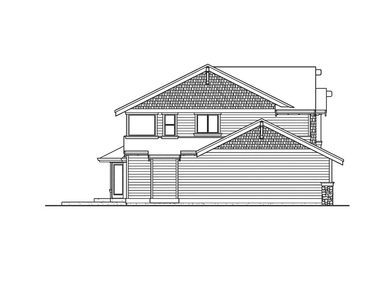 Country House Plan Left Elevation - Montier Shingle Style Home 071D-0055 - Shop House Plans and More