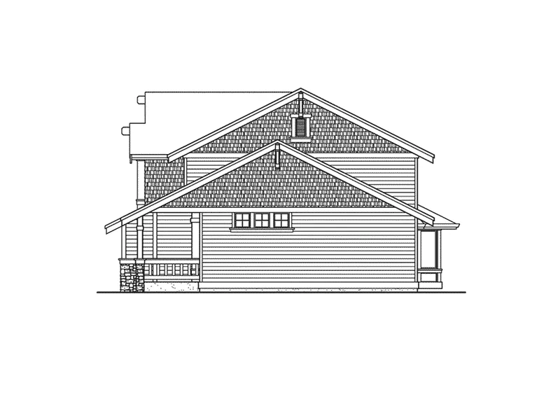 Country House Plan Right Elevation - Montier Shingle Style Home 071D-0055 - Shop House Plans and More