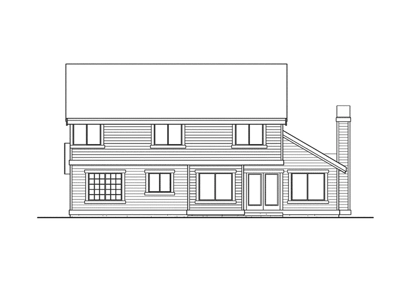 Farmhouse Plan Rear Elevation - Lexan Country Farmhouse 071D-0057 - Shop House Plans and More