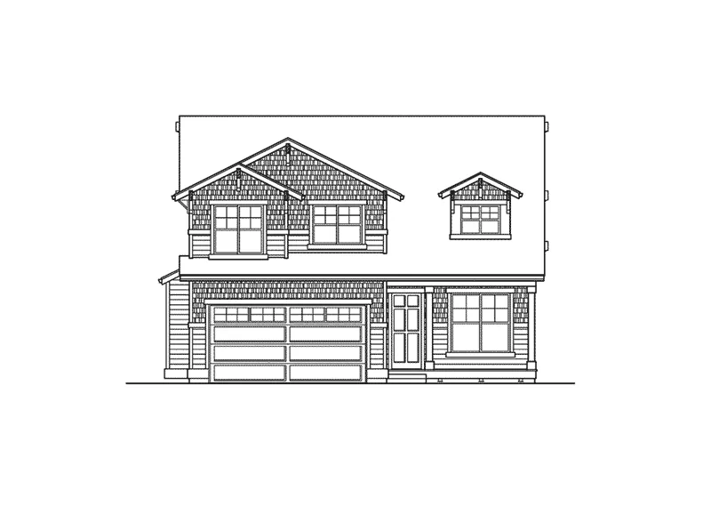 Shingle House Plan Front Elevation - Morehouse Shingle Style Home 071D-0058 - Shop House Plans and More