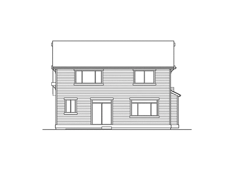 Shingle House Plan Rear Elevation - Morehouse Shingle Style Home 071D-0058 - Shop House Plans and More