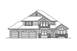 Tudor House Plan Front Elevation - Powder Valley Shingle Home 071D-0059 - Shop House Plans and More