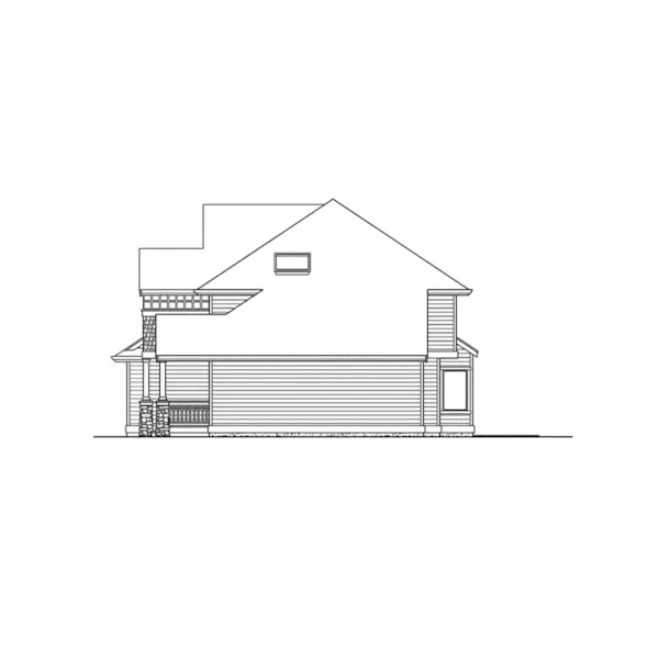 Traditional House Plan Right Elevation - Powder Valley Shingle Home 071D-0059 - Shop House Plans and More