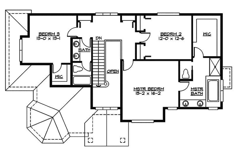 Victorian House Plan Second Floor - Compton Hollow Victorian Home 071D-0060 - Search House Plans and More
