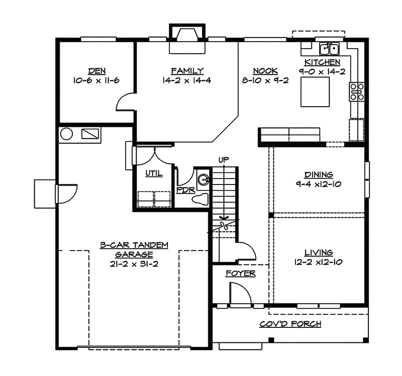 Modern House Plan First Floor - Tallahatchie Country Home 071D-0061 - Shop House Plans and More