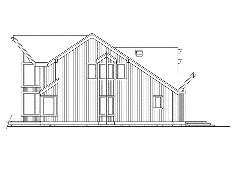 Lake House Plan Left Elevation - Flower Hill Country Home 071D-0063 - Search House Plans and More