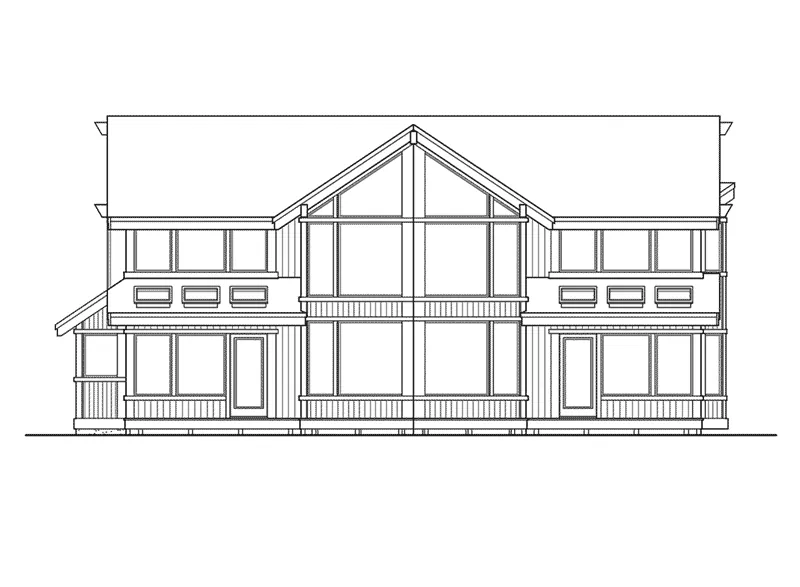 Mountain House Plan Rear Elevation - Flower Hill Country Home 071D-0063 - Search House Plans and More