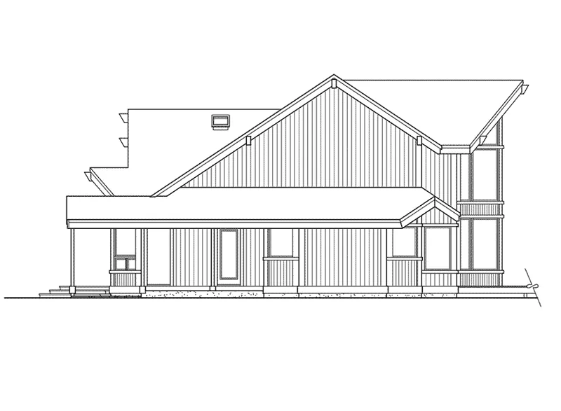 Mountain House Plan Right Elevation - Flower Hill Country Home 071D-0063 - Search House Plans and More