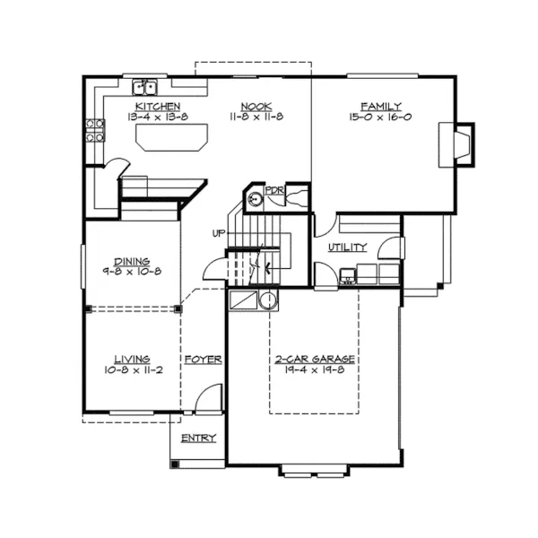 Craftsman House Plan First Floor - Croydon Tudor Style Home 071D-0064 - Search House Plans and More