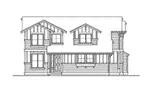 Craftsman House Plan Front Elevation - Croydon Tudor Style Home 071D-0064 - Search House Plans and More