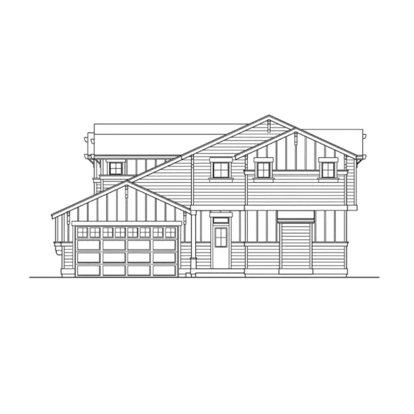 Craftsman House Plan Right Elevation - Croydon Tudor Style Home 071D-0064 - Search House Plans and More