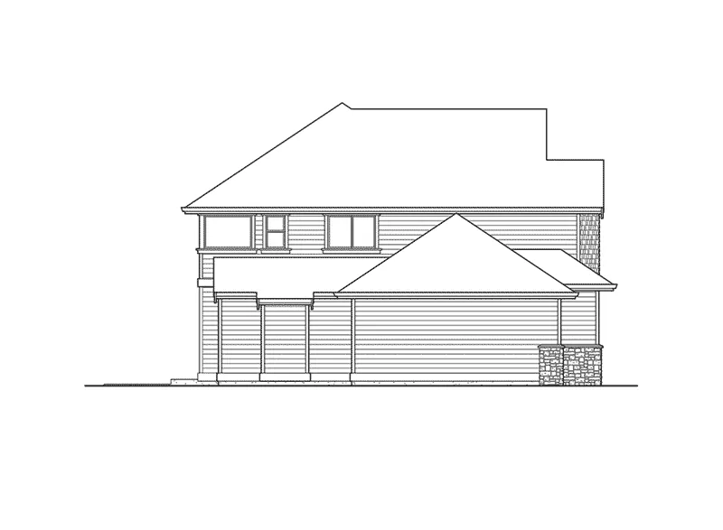Contemporary House Plan Left Elevation - Scotland Crest Tudor Style Home 071D-0066 - Shop House Plans and More
