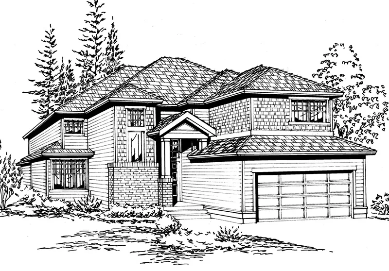 Shingle House Plan Front Image of House - Sugartree Hollow Craftsman Home 071D-0067 - Shop House Plans and More