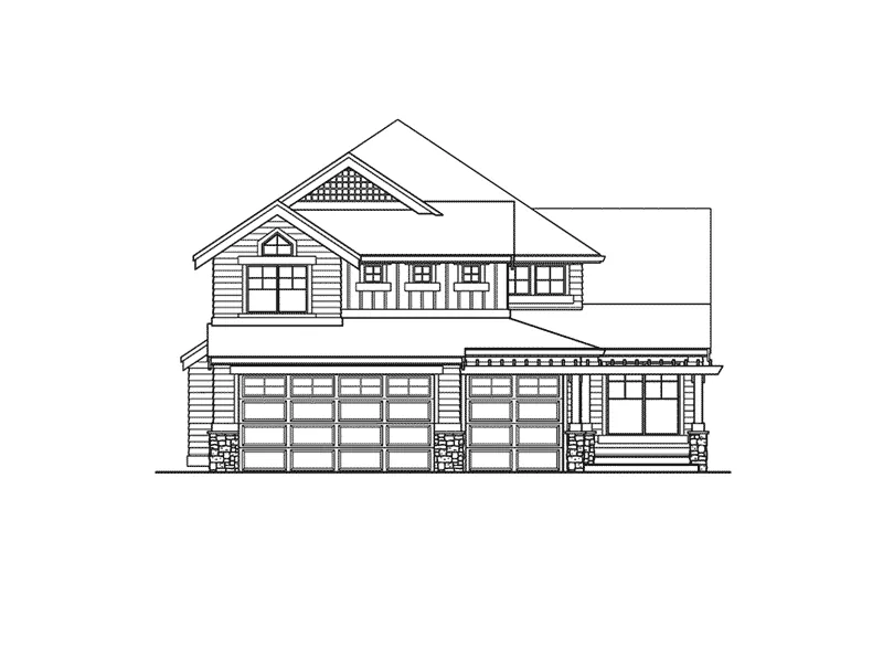 Craftsman House Plan Front Elevation - Mitzi Tudor Home 071D-0068 - Shop House Plans and More
