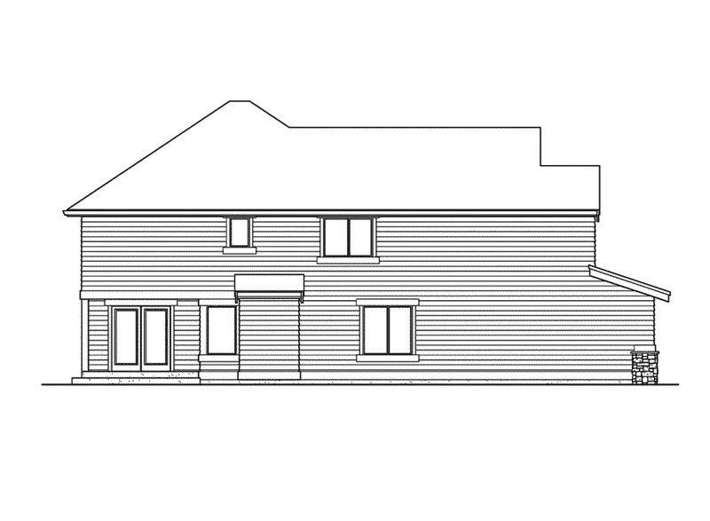 Craftsman House Plan Left Elevation - Mitzi Tudor Home 071D-0068 - Shop House Plans and More