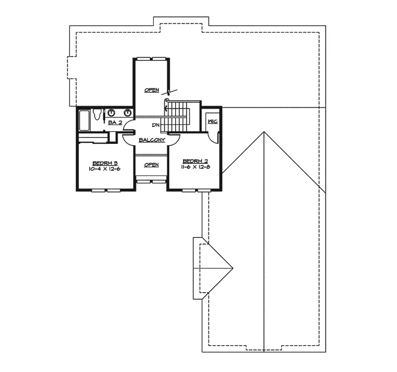 Country House Plan Second Floor - Pocono Trail Rustic Home 071D-0069 - Shop House Plans and More