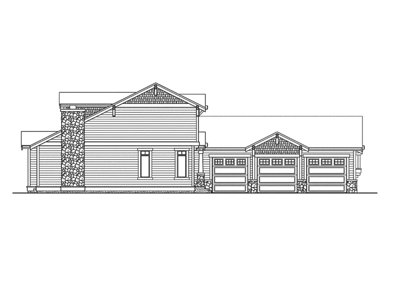 Country House Plan Left Elevation - Pocono Trail Rustic Home 071D-0069 - Shop House Plans and More
