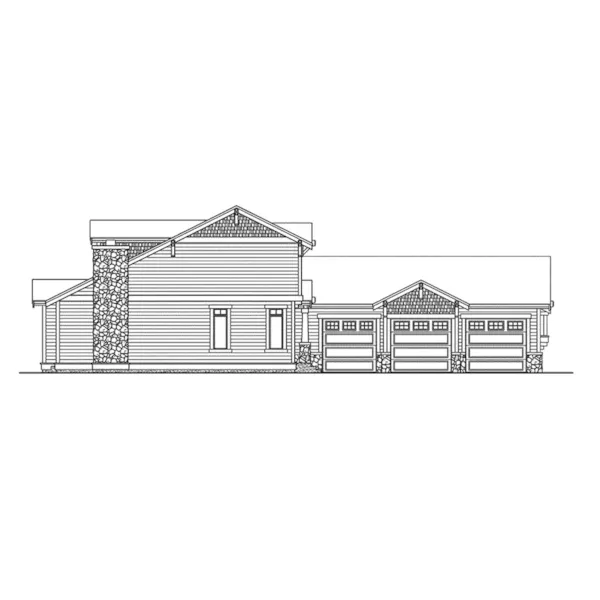 Shingle House Plan Left Elevation - Pocono Trail Rustic Home 071D-0069 - Shop House Plans and More