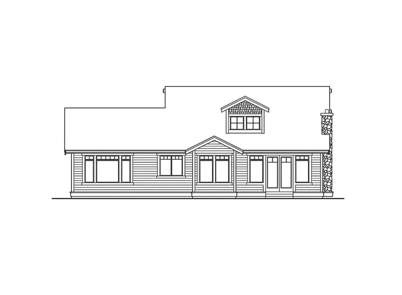 Traditional House Plan Rear Elevation - Pocono Trail Rustic Home 071D-0069 - Shop House Plans and More