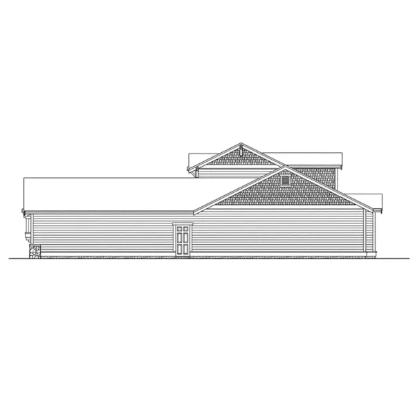 Shingle House Plan Right Elevation - Pocono Trail Rustic Home 071D-0069 - Shop House Plans and More