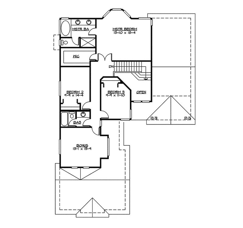 Farmhouse Plan Second Floor - Ponowanda Trail Rustic Home 071D-0070 - Shop House Plans and More