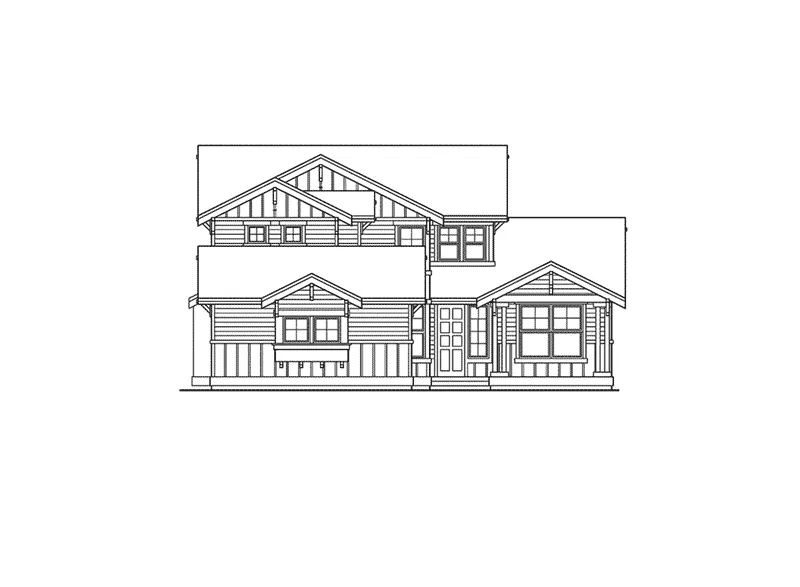 Farmhouse Plan Front Elevation - Ponowanda Trail Rustic Home 071D-0070 - Shop House Plans and More