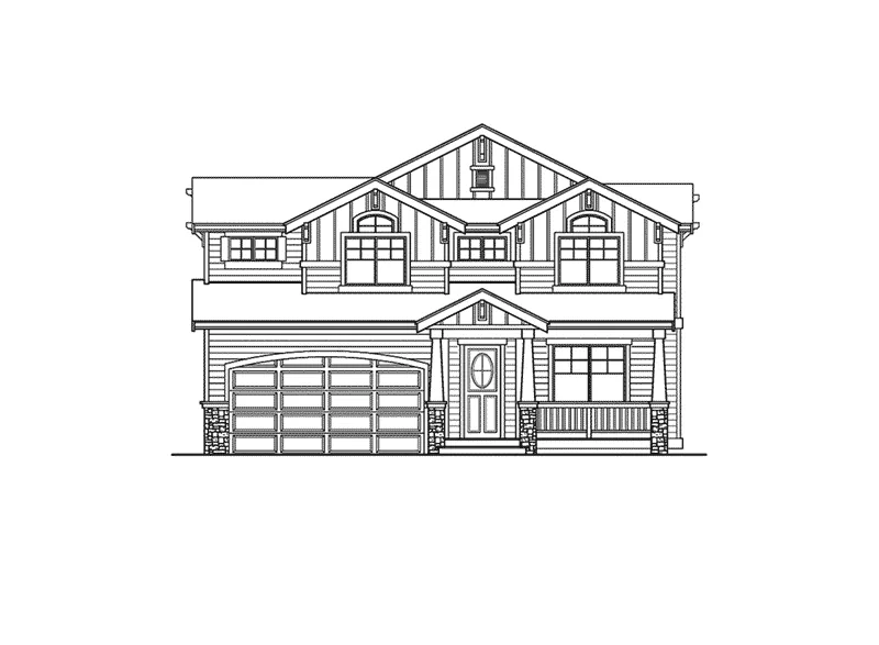 Southern House Plan Front Elevation - Turner Valley Craftsman Home 071D-0071 - Shop House Plans and More