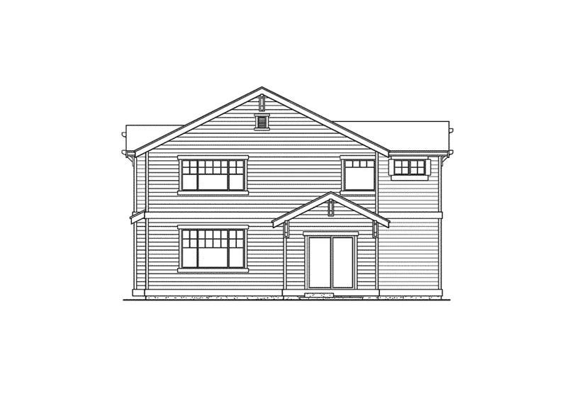 Southern House Plan Rear Elevation - Turner Valley Craftsman Home 071D-0071 - Shop House Plans and More