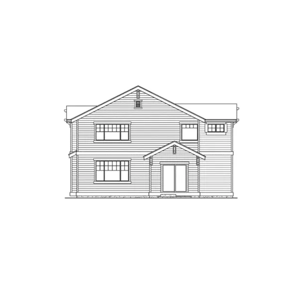 Country House Plan Rear Elevation - Turner Valley Craftsman Home 071D-0071 - Shop House Plans and More