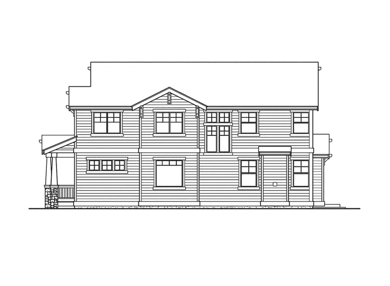 Southern House Plan Right Elevation - Turner Valley Craftsman Home 071D-0071 - Shop House Plans and More