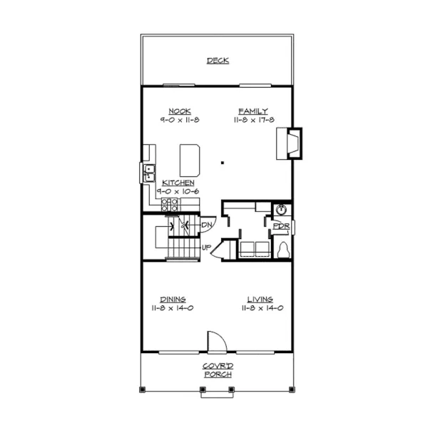 Country House Plan First Floor - Ellison Craftsman Farmhouse 071D-0073 - Search House Plans and More