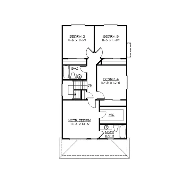 Country House Plan Second Floor - Ellison Craftsman Farmhouse 071D-0073 - Search House Plans and More