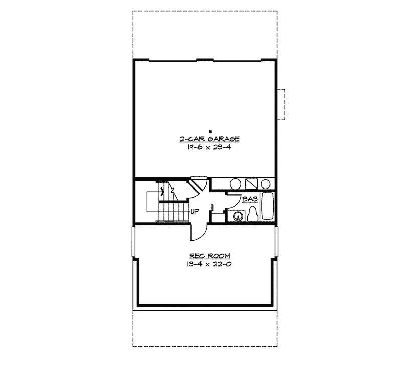Country House Plan Lower Level Floor - Ellison Craftsman Farmhouse 071D-0073 - Search House Plans and More