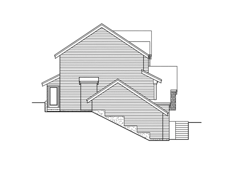 Shingle House Plan Left Elevation - Gardenway Craftsman Home 071D-0074 - Search House Plans and More