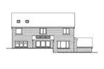 Shingle House Plan Rear Elevation - Gardenway Craftsman Home 071D-0074 - Search House Plans and More