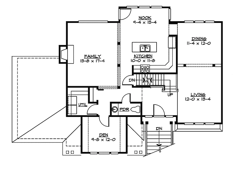 Southern House Plan First Floor - Oleathea European Home 071D-0075 - Shop House Plans and More