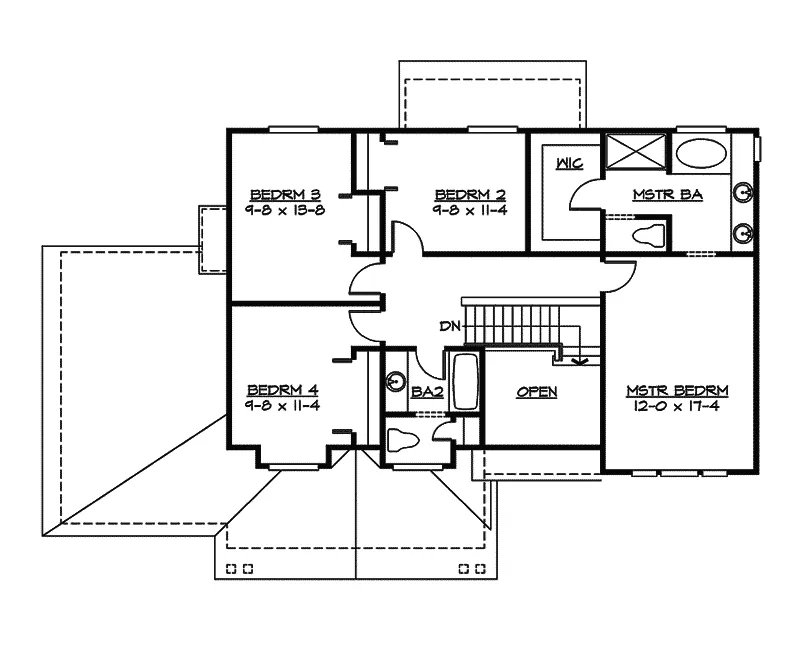 Southern House Plan Second Floor - Oleathea European Home 071D-0075 - Shop House Plans and More