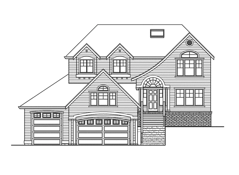 Traditional House Plan Front Elevation - Oleathea European Home 071D-0075 - Shop House Plans and More