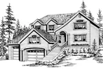 Traditional House Plan Front Image of House - Oleathea European Home 071D-0075 - Shop House Plans and More
