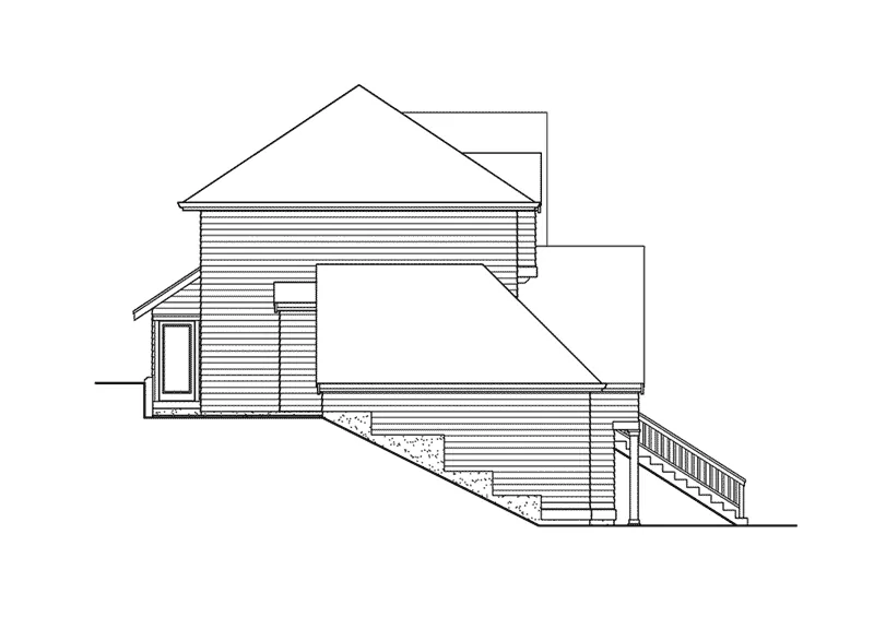 Southern House Plan Left Elevation - Oleathea European Home 071D-0075 - Shop House Plans and More