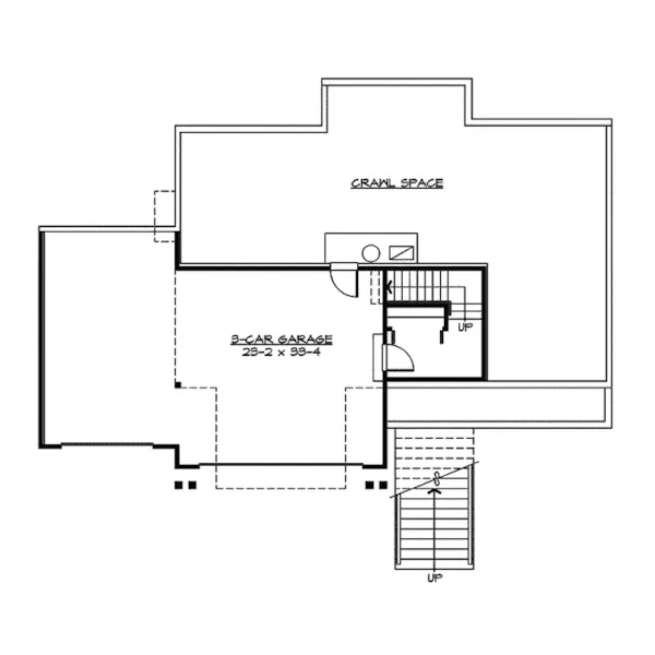 Modern House Plan Lower Level Floor - Oleathea European Home 071D-0075 - Shop House Plans and More