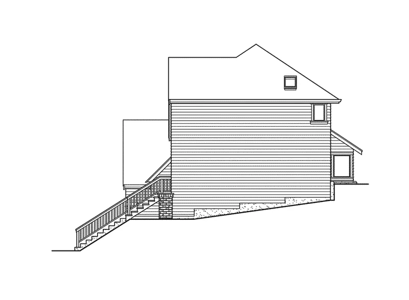 Southern House Plan Right Elevation - Oleathea European Home 071D-0075 - Shop House Plans and More