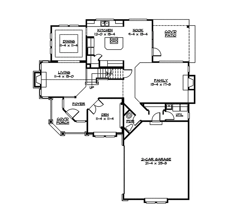 Traditional House Plan First Floor - Riverwind Rustic Home 071D-0076 - Shop House Plans and More