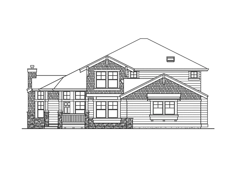 Modern House Plan Front Elevation - Riverwind Rustic Home 071D-0076 - Shop House Plans and More