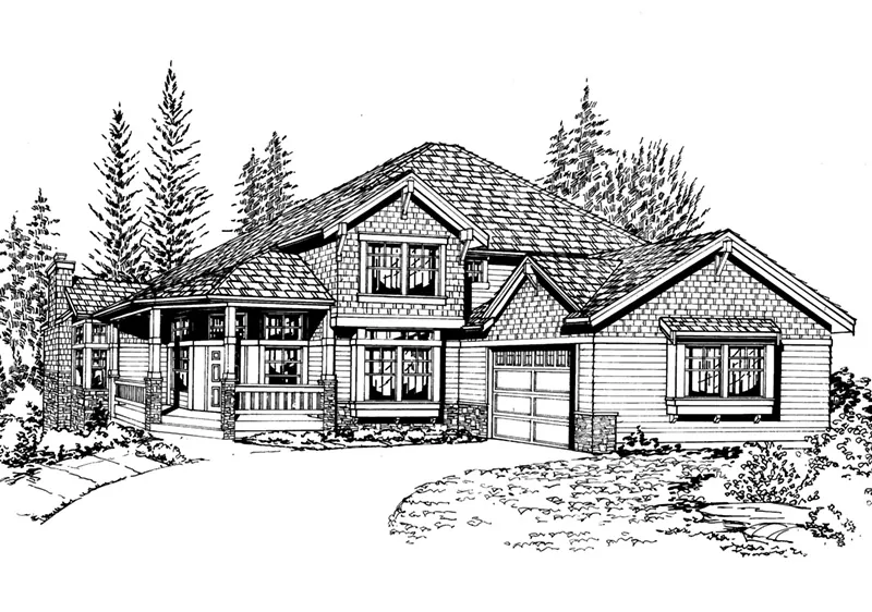 Traditional House Plan Front Image of House - Riverwind Rustic Home 071D-0076 - Shop House Plans and More